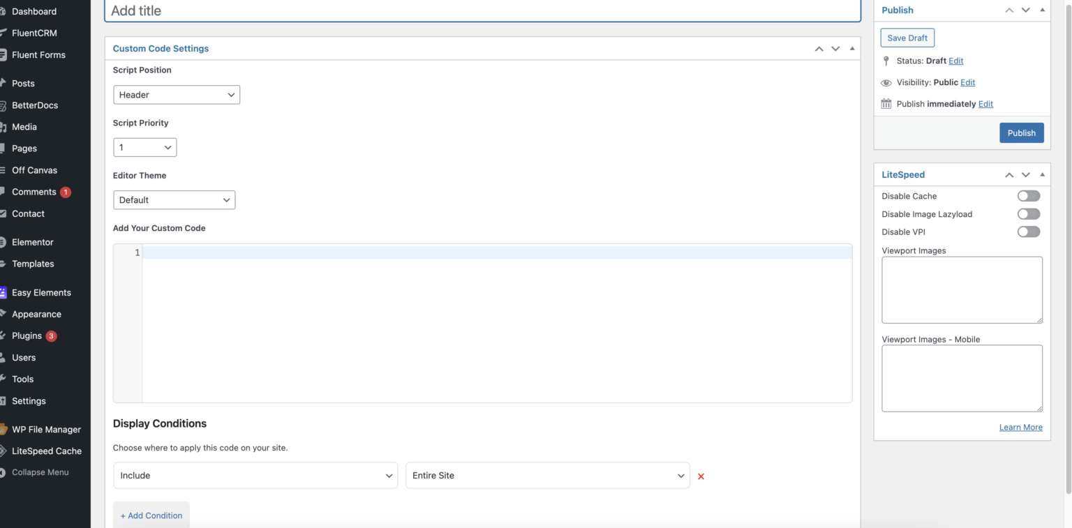Custom Code - Easy Elements Elementor Addons Builder
