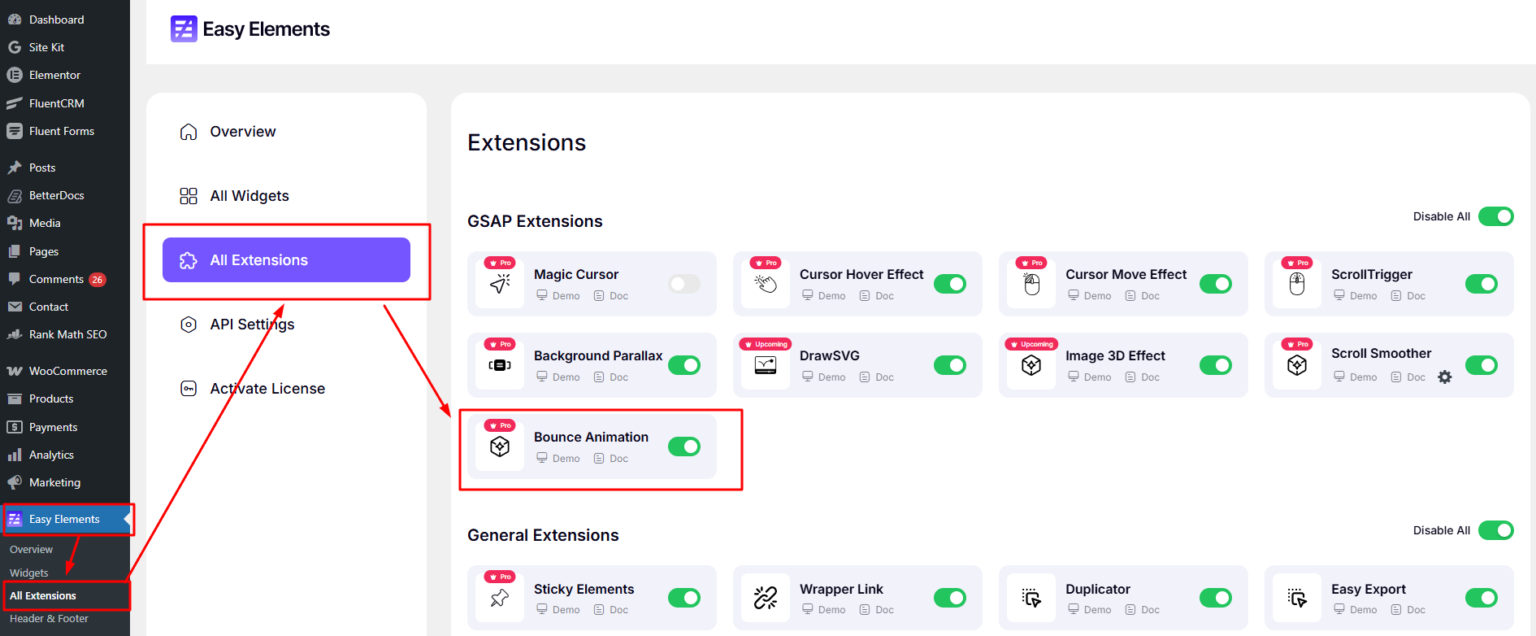 Bounce Animation - Easy Elements Elementor Addons Builder